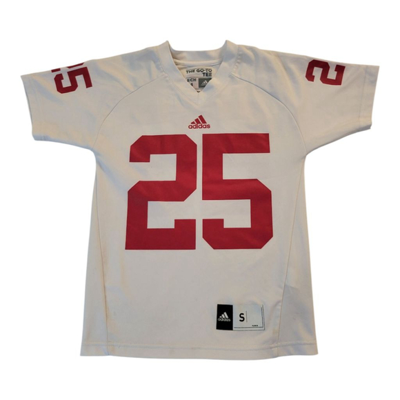 Adidas Youth Football Jersey #25 Red White - Picture 1 of 7